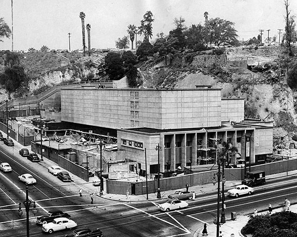 1953: The Los Angeles County Law Library at 1st St. and Broadway near completion. This photo was published in the Sep. 2, 1953 Los Angeles Times.